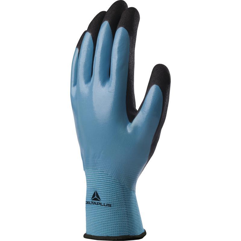 Gant de manutention en polyamide - main enduite nitrile - paume mousse nitrile - réf. VV636_0
