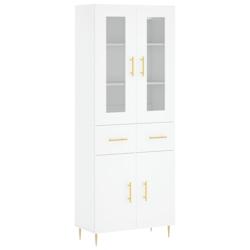 Helloshop26 - Buffet bahut commode armoire meuble de rangement organisateur cuisine salle de séjour salon haut 69,5 x 34 x 180 cm 02_0032689 - 300021_0