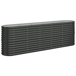 Helloshop26 - Jardinière bac lit surélevé plantes fleurs terrasse jardin de jardin acier enduit de poudre anthracite 02_0039498 - 3000218538262_0