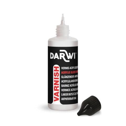 LOT DE 5 - DARWI FLACON DE 80 ML VERNIS ACRYLIQUE, FINITION BRILLANTE - INCOLORE