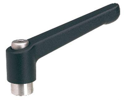 MANETTE INDEXABLE ZAMAC A INSERT TARAUDE INOX - NOIRE (14-02)_0