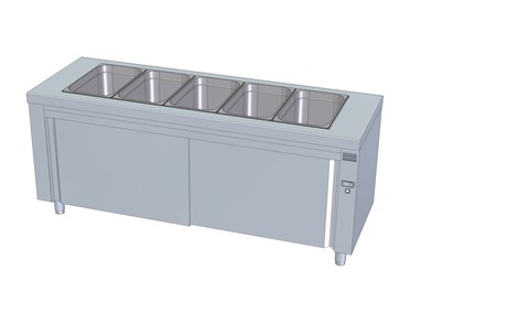 MEUBLE BAIN-MARIE VENTILÉ INOX MBVN-200