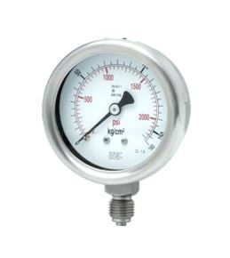 P103 - Manomètre à tube de bourdon - Bamo - Étendue de mesure : -1 à 1000 bar - Tout inox - Norme EN 837-1_0