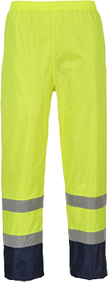 Pantalon de pluie hi-vis bicolore   jaune marine h444, m_0