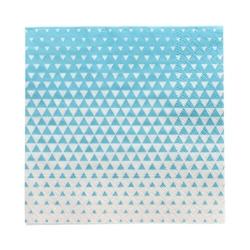 Papstar 20 Serviettes, 3 plis pliage 1/4 25 cm x 25 cm turquoise 