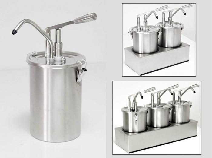 Pompe a sauce inox avec couvercle premium 4,5l_0