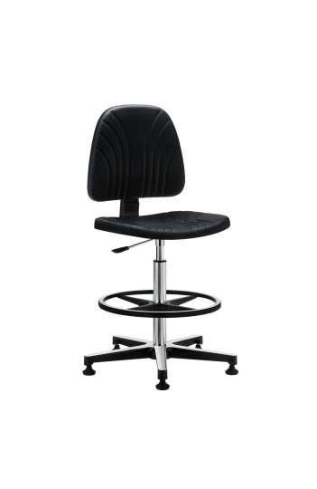Siège ESD série Confort - ANT 246 - Polyuréthane noir avec repose-pieds et réglages ergonomiques_0