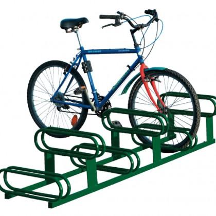 Support cycle 6 places - emplacements décalés - acier galvanisé ou peint sur galva_0