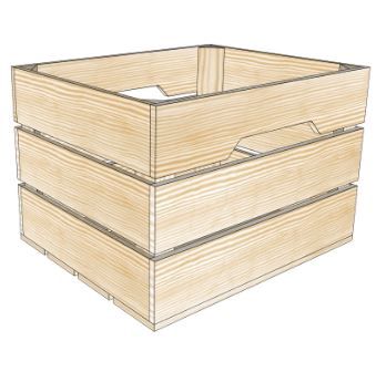 T3S4 - Caisses en bois - Simply A Box - L44 x H30 x P36 cm - Fabriquées en France - Bois brut ou 6 coloris de lasure à l'eau_0