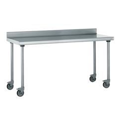 Tournus Equipement Table inox adossée sur roues longueur 2400 mm Tournus - 414999 - plastique 414999_0