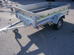 Remorque utilitaire 236x129x40 - 1 essieu - Rustique 250 - 500 à 750 kg PTAC - Basculante, ridelles rabattables_0