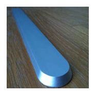 71435 - Bande de guidage en aluminium anodisé - lisse - fixation par scellement chimique ou adhésivage_0