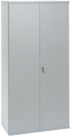 ARMOIRE HAUTE PORTES BATTANTES GRIS H.180 X L.80 CM