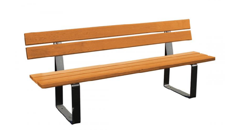 Banc Public Gira - Structure en acier zingué avec lattes en bois - Hauteur assise 441 mm - Longueur 1800mm ou 2000mm - Capacité 4 places - Fabrication française_0