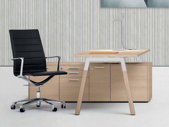 Bureau de direction Altare sur crédence avec rangement tiroirs_0