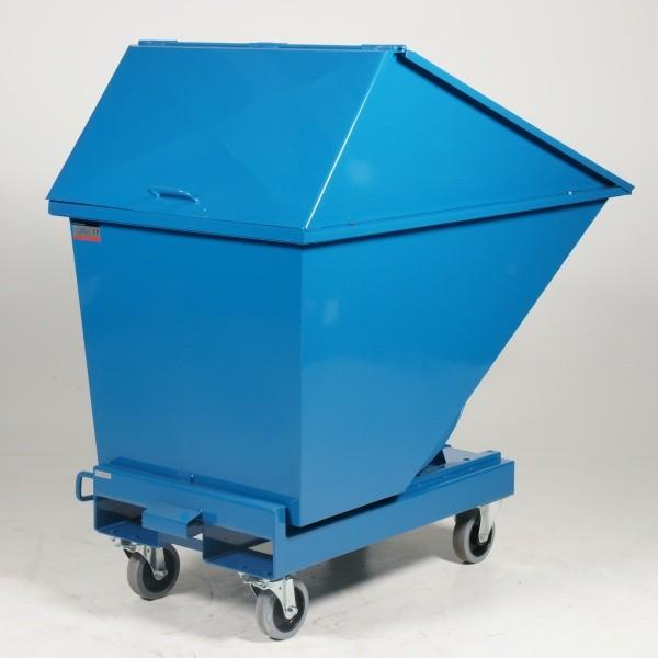 Chariot benne basculante avec couvercle haut - capacité de 200 à 2700 litres - modèle 1700 litres - marque Rolléco_0