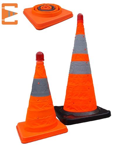Cônes de signalisation pliables - CONEP420 - 42cm - bandes réfléchissantes Classe 2_0