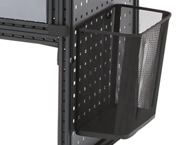 Corbeille en grille d'acier - 15 litres - Noir - Dimensions 161x290x291 mm - Référence 50013-03_0
