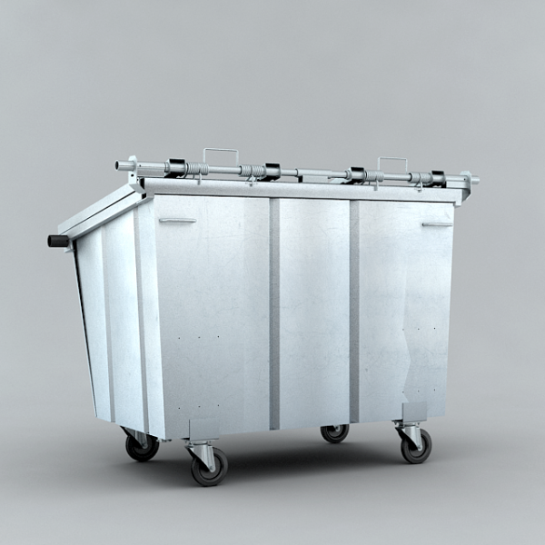 Eurotainer - dépôt à déchets mobile en acier indestructible - bammens - 2.500L à 5.000L_0