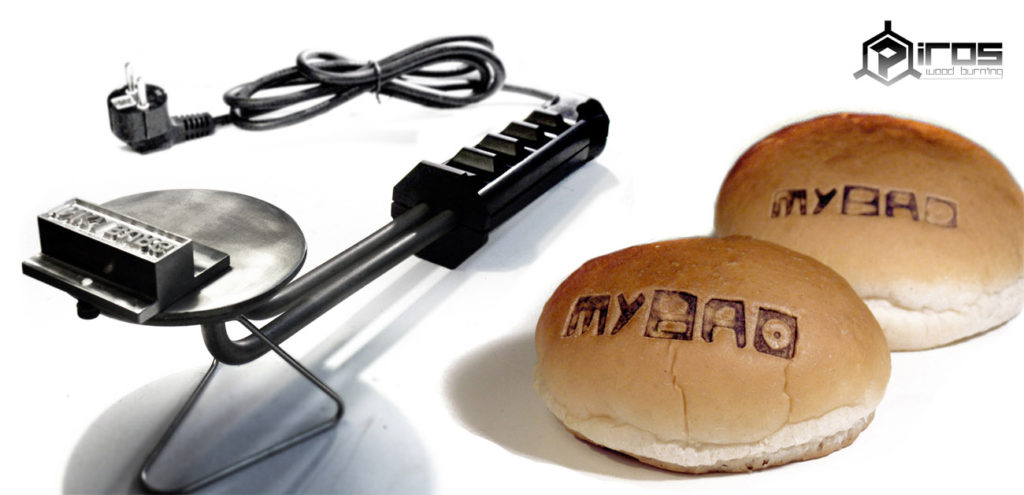 Fer à marquer électrique - machine à marquer les pains pour hamburger - piros woodburning - 600 w_0
