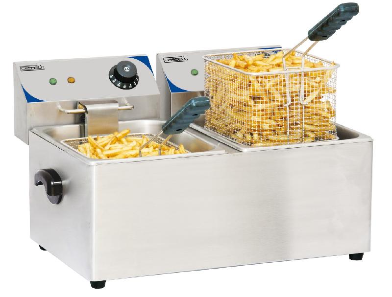 Friteuse professionnelle electrique 2 x 4 litres puissance 2 x 2 000 w / 230 v - CFE42_0