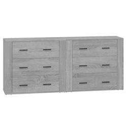 Helloshop26 - Buffet bahut commode armoire meuble de rangement organisateur cuisine salle de séjour salons lot de 2 sonoma bois 02_0036971 - 30002131_0