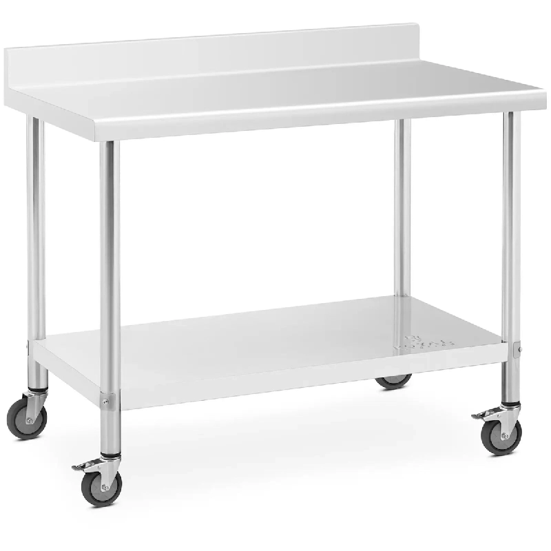 Helloshop26 - Table de travail cuisine professionnel premium 60 x 120 cm 158 kg dosseret acier inoxydable 14_0010018 - 3000221957555_0