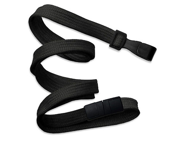 Tour de Cou Noir 10 mm avec crochet plastique non rotatif et système Break-Away - Lot de 10 pièces - Ref. 2137-4744-1_0