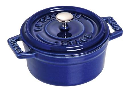 MINI-COCOTTE EN FONTE RONDE BLEU ÉLECTRIQUE 10 CM