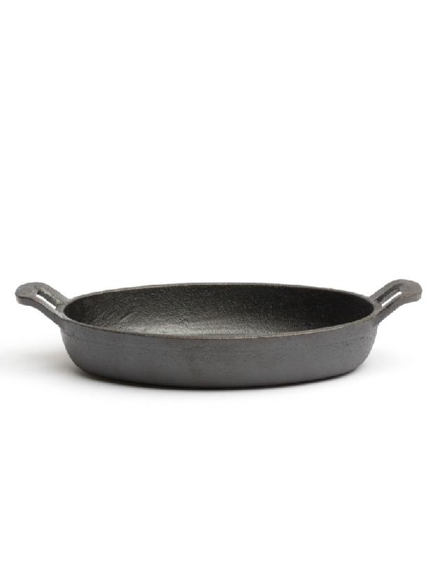 Mini poêle ovale 18 cm en fonte avec anses_0