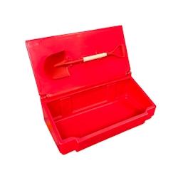 PLAST'UP ROTOMOULAGE Bac à sable incendie/ à sel de déneigement 50l + pelle- lot de 10 - ROUGE - rouge 0750122560820_0