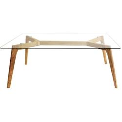 Table basse rectangulaire en verre 110 x 60 x 45 cm The Home Deco Factory - marron CM927_0
