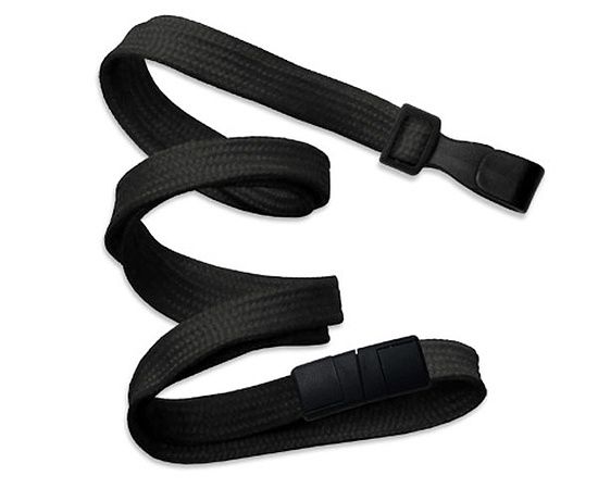 Tour de Cou Noir 10 mm avec crochet plastique non rotatif et système Break-Away - Lot de 10 pièces - Ref. 2137-4744-1_0