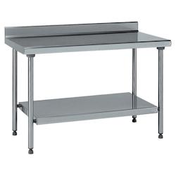 Tournus Equipement Table inox adossée avec étagère inférieure fixe longueur 1000 mm Tournus - 424941 - plastique 424941_0