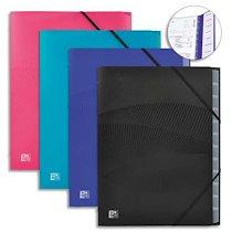 TRIEUR STANDARD OXFORD OSMOSE A4 12 POSITIONS COUVERTURE POLYPRO ASSORTI - LOT DE 12