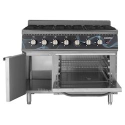Vaiotec EASYLINE Cuisinière à gaz 700 - 6 brûleurs 43,2 kW - avec four à gaz - argenté Acier inoxydable 18/10 11506_0