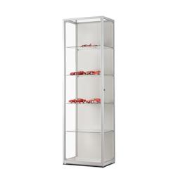 Vitrine d'Exposition Argent Eclairage latéral LEDstrip 60x40x198,4cm SARAZINO Vitrines - 3701478502870_0