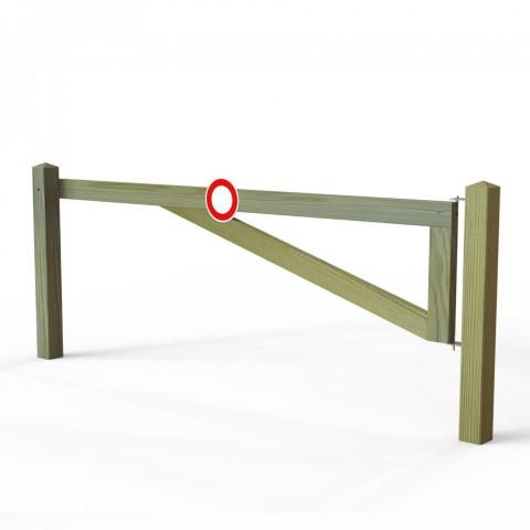 Barrière pivotante - Barrière ouvrante en pin traité - largeur 3500 mm - AD Production_0