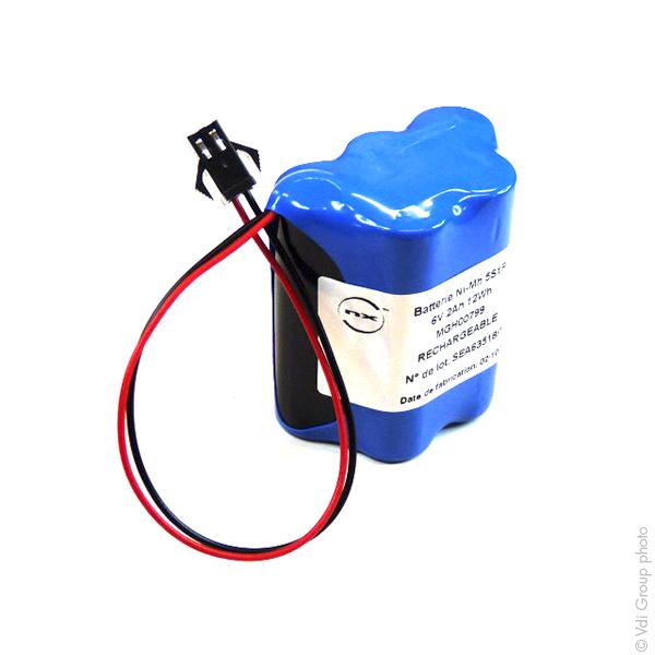 Batterie industrielle Nimh 5x AA - 5S1P ST7 - 6V 2Ah - Molex - Marque NX_0