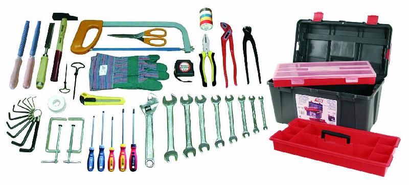 Caisse à outils - 47 pièces avec boîte de rangement multifonction (480 x 258 x 250 mm)_0