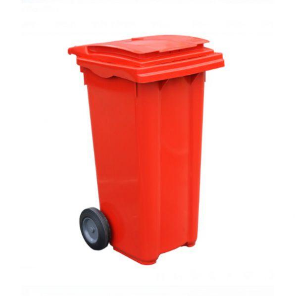 Conteneur poubelle Sulo - 80 litres Rouge Grenat - Fabriqué en France, résistant aux chocs et UV_0