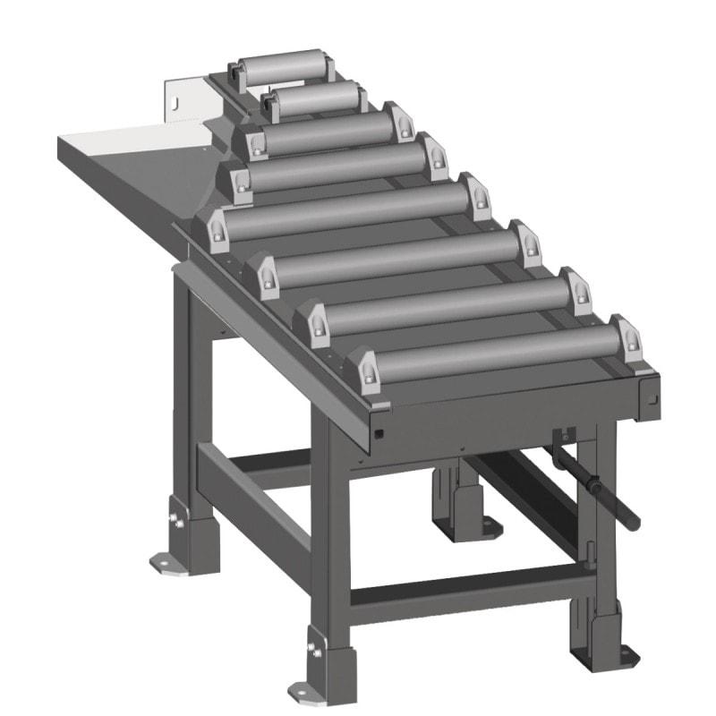 Convoyeur à rouleaux de connexion 2000 x 520 mm, découpe à 60 ° côté évacuation - 3649326_0