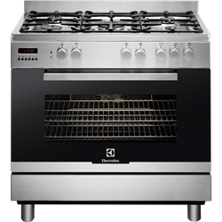 Cuisinière à gaz EKK963AAOX - tout gaz - supports en fonte - allumage intégré_0