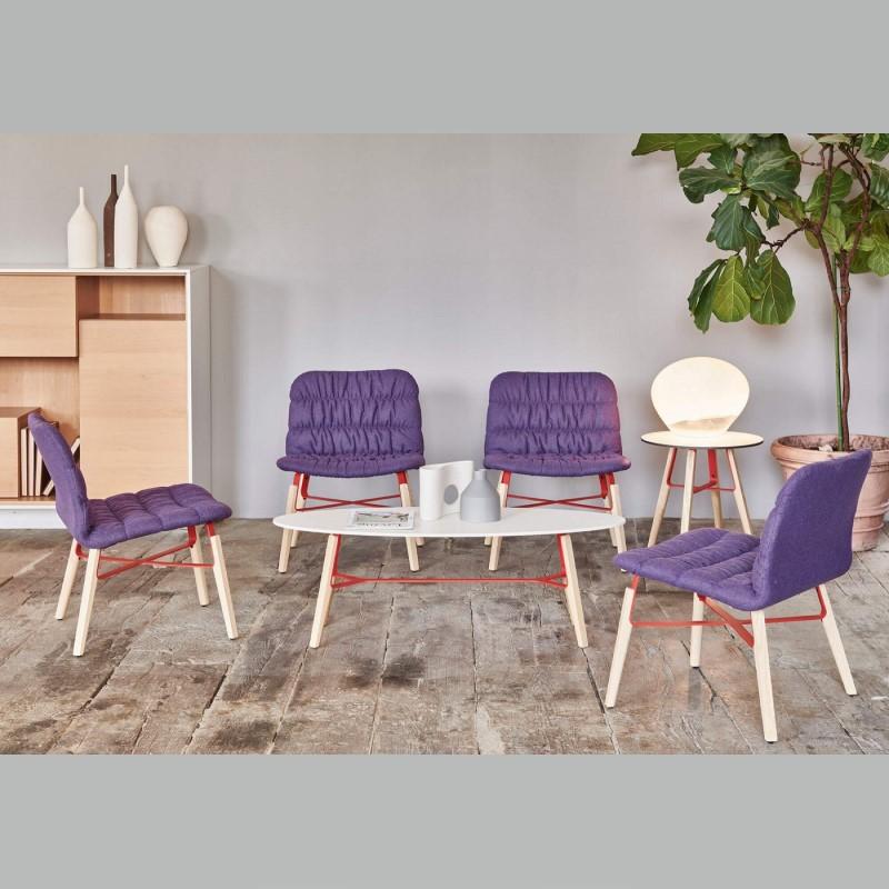Fauteuil lounge pieds bois LIU - MIDJ_0