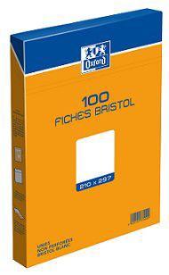 FICHE BRISTOL A4 210G UNI X 100