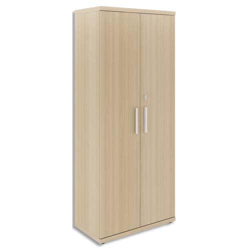 Gautier office rangement haut brabant chêne blanc, 2 portes, 3 étagères, tablette l80 x h194 x p45 cm_0