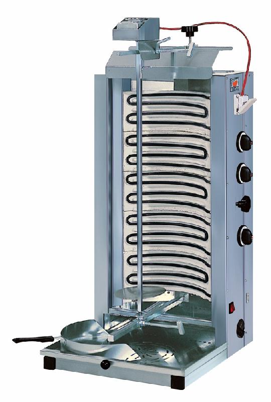 Grill à kebab électrique - 3 zones de chauffage - moteur supérieur - capacité 75 kg - Virtus ECO6/N_0