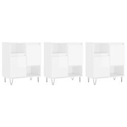 Helloshop26 - Buffet bahut commode armoire meuble de rangement organisateur cuisine salle de séjour salons 3 pcs brillant bois 02_0037034 - 300021317_0