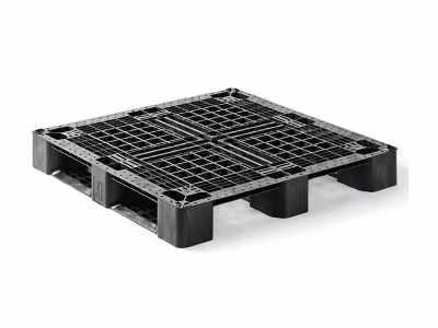 Palette  plastique  recyclable, robuste et stable  -  1100 X 1100 - CUQP1111MB3R-AS_0