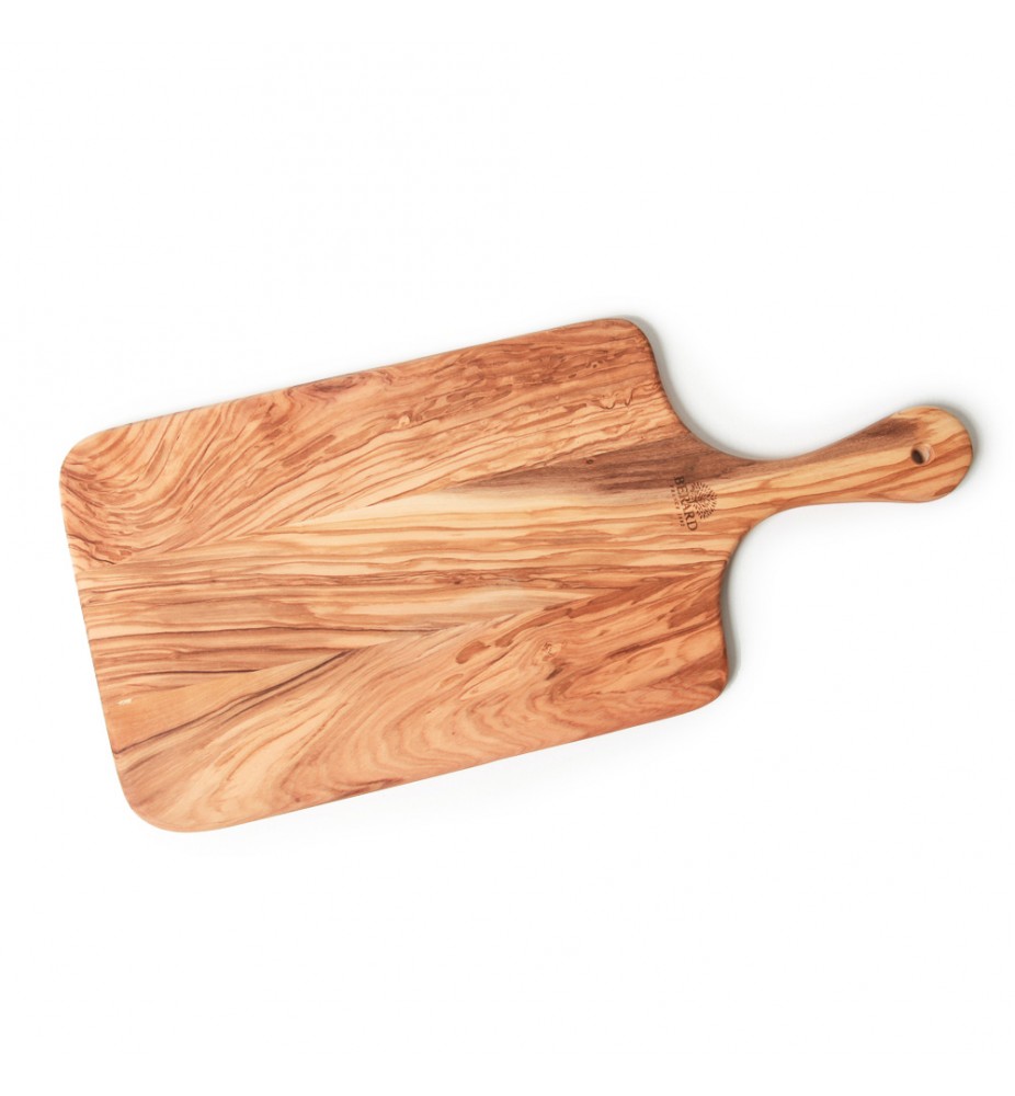 Planche à découper en bois d'olivier avec manche - 54372 - 20x45x1,6 cm_0